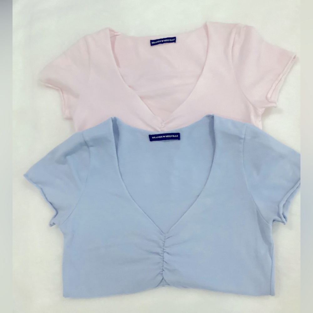 Brandy Melville lot v-neck shirts